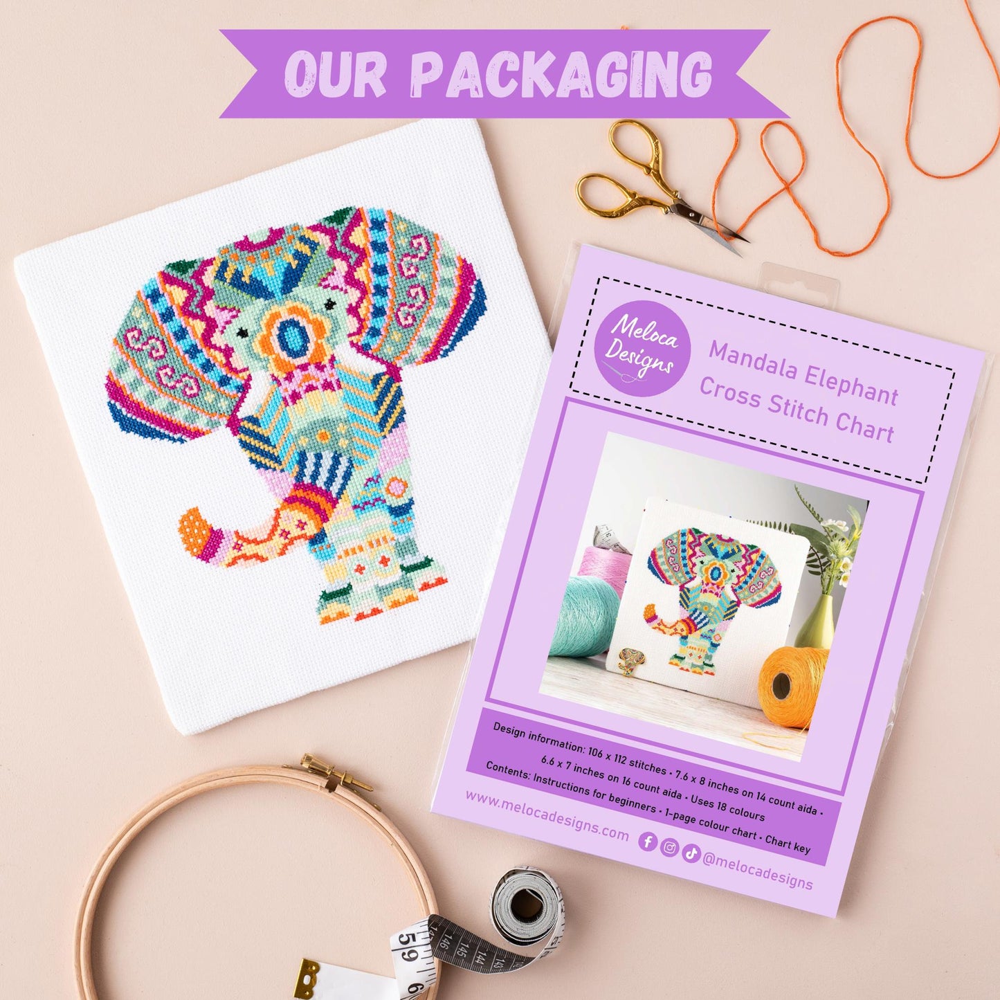 Mandala Butterfly Cross Stitch Pattern