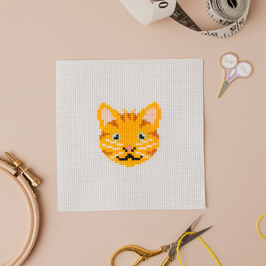 Ginger Cat Mini Cross Stitch Kit