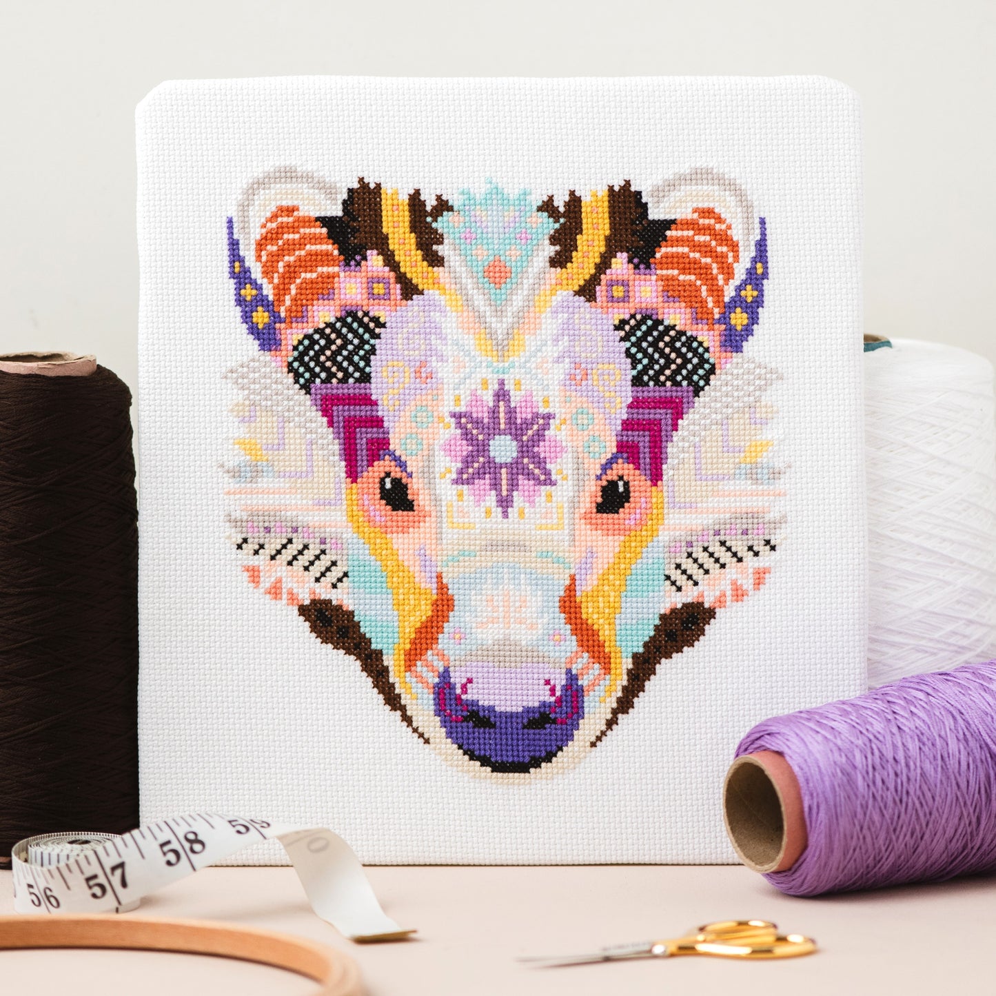 Mandala Badger Cross Stitch Pattern