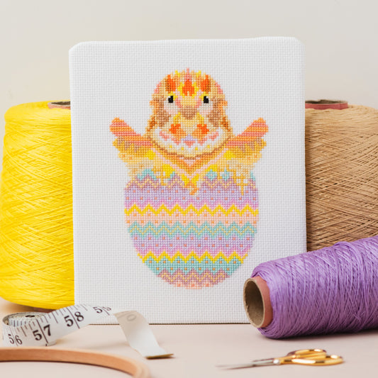 Mandala Easter Chick Cross Stitch Kit