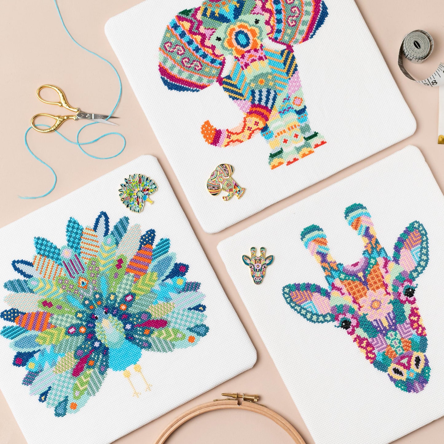 Mandala Giraffe Cross Stitch Pattern