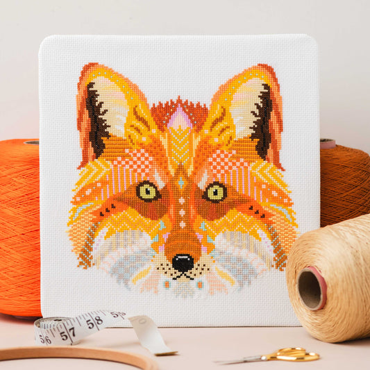 Mandala Fox Cross Stitch Pattern