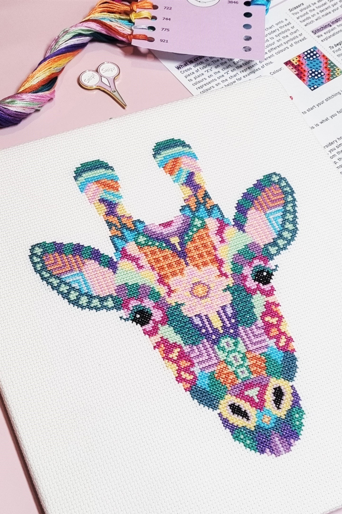 Mandala Giraffe Cross Stitch Pattern