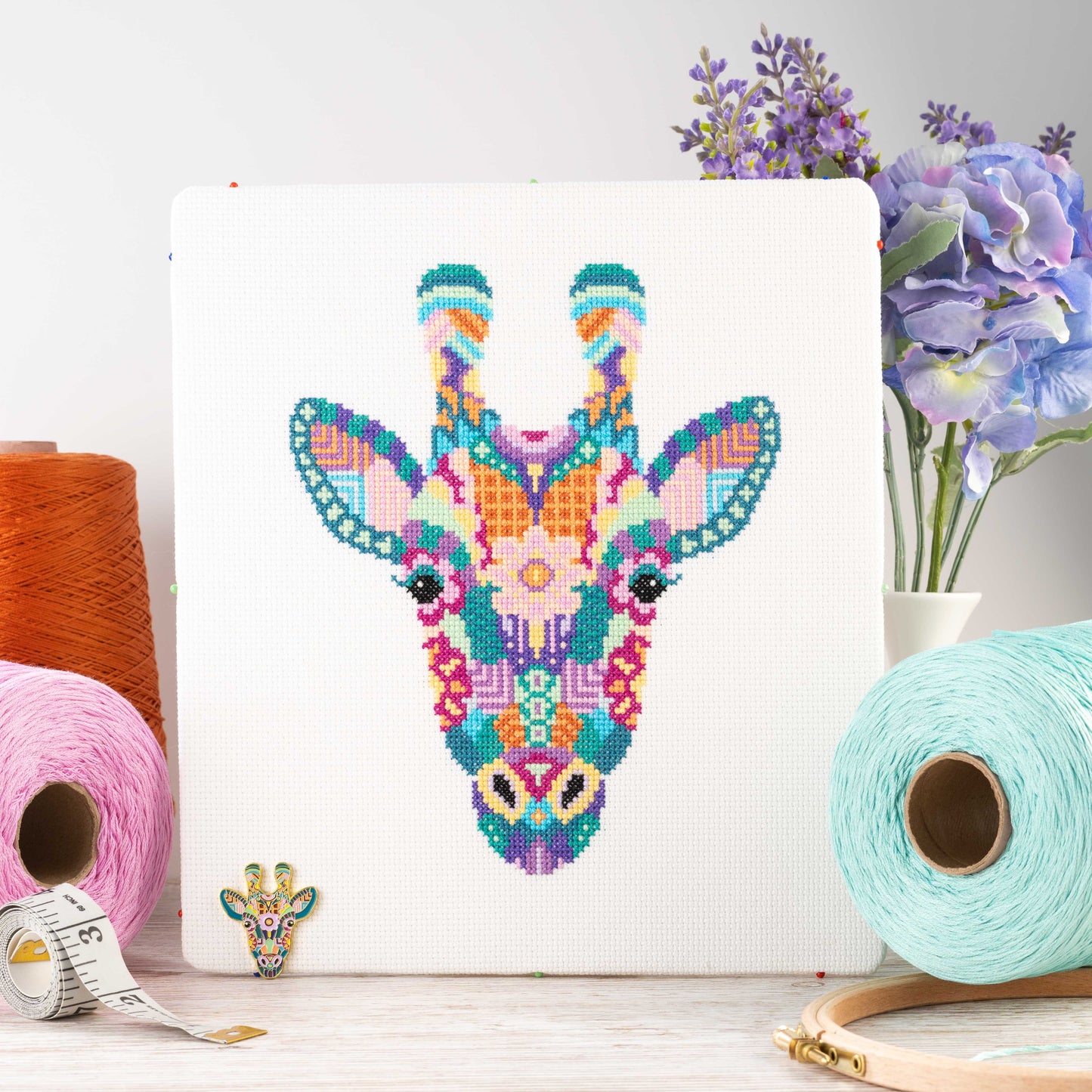 Mandala Giraffe Cross Stitch Kit