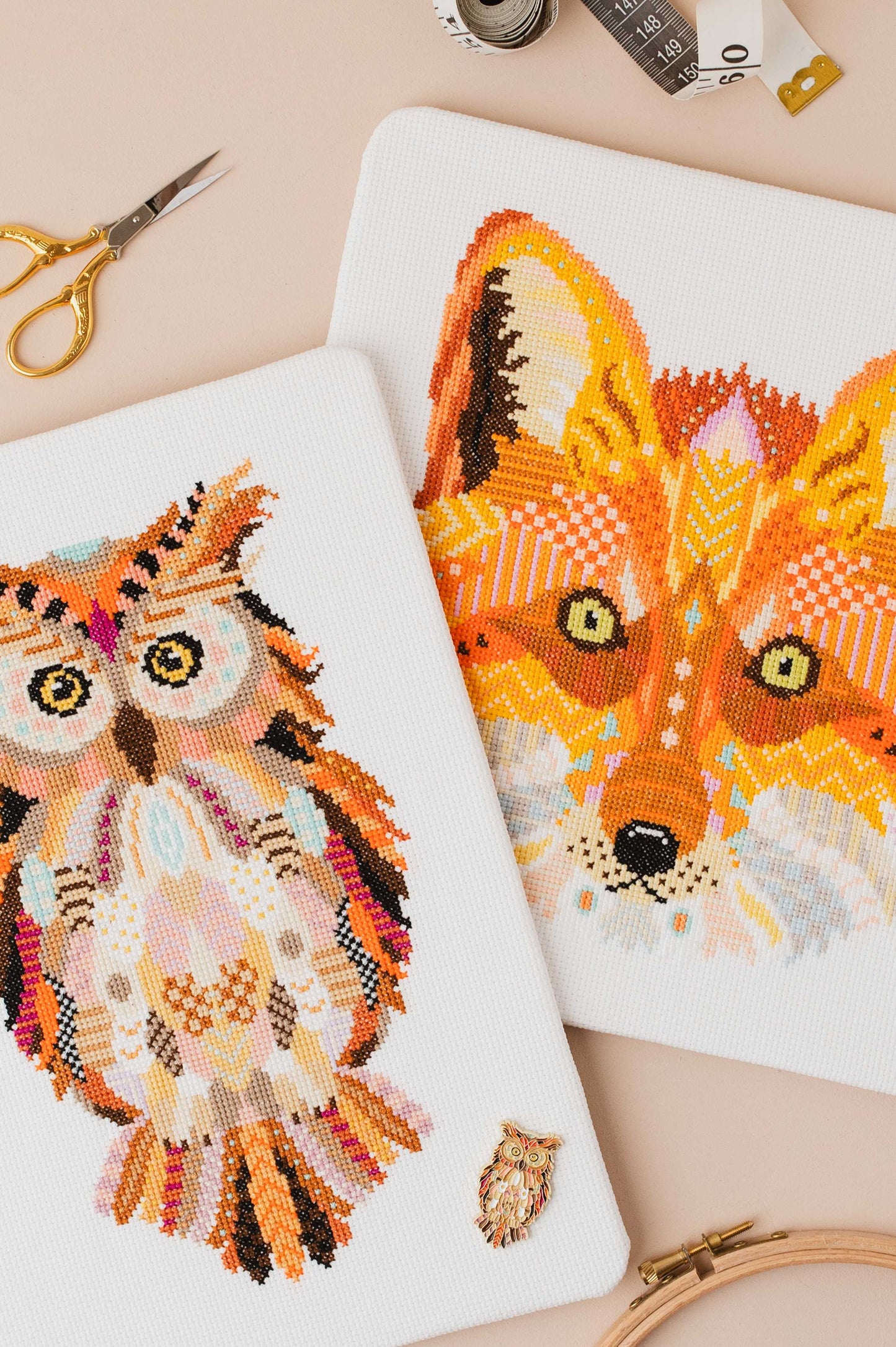 Mandala Owl Cross Stitch Pattern