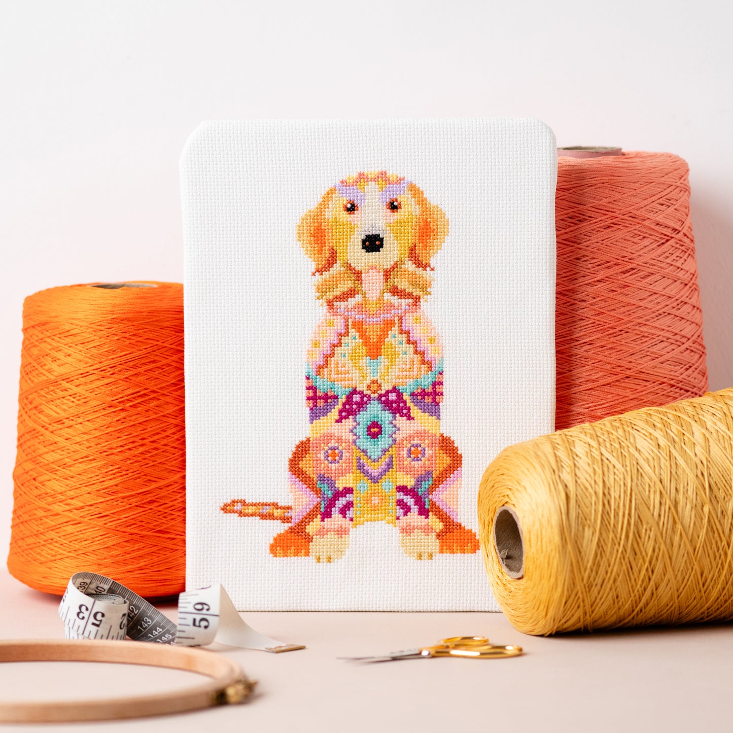 Mandala Dog Cross Stitch Kit