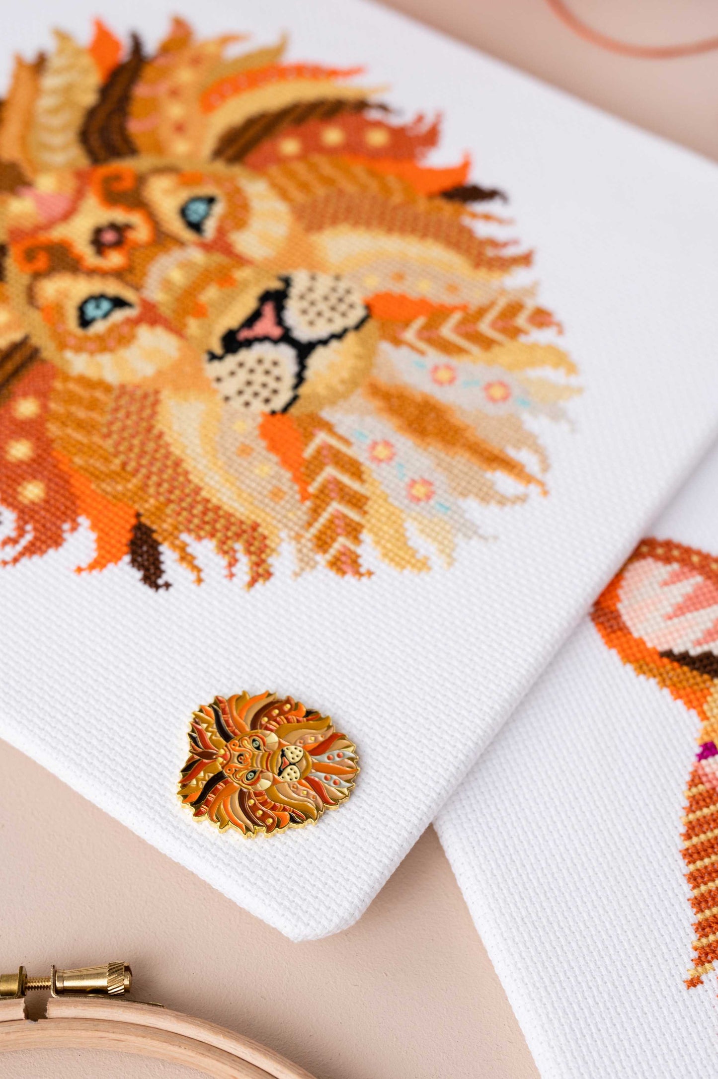 Mandala Lion Cross Stitch Pattern
