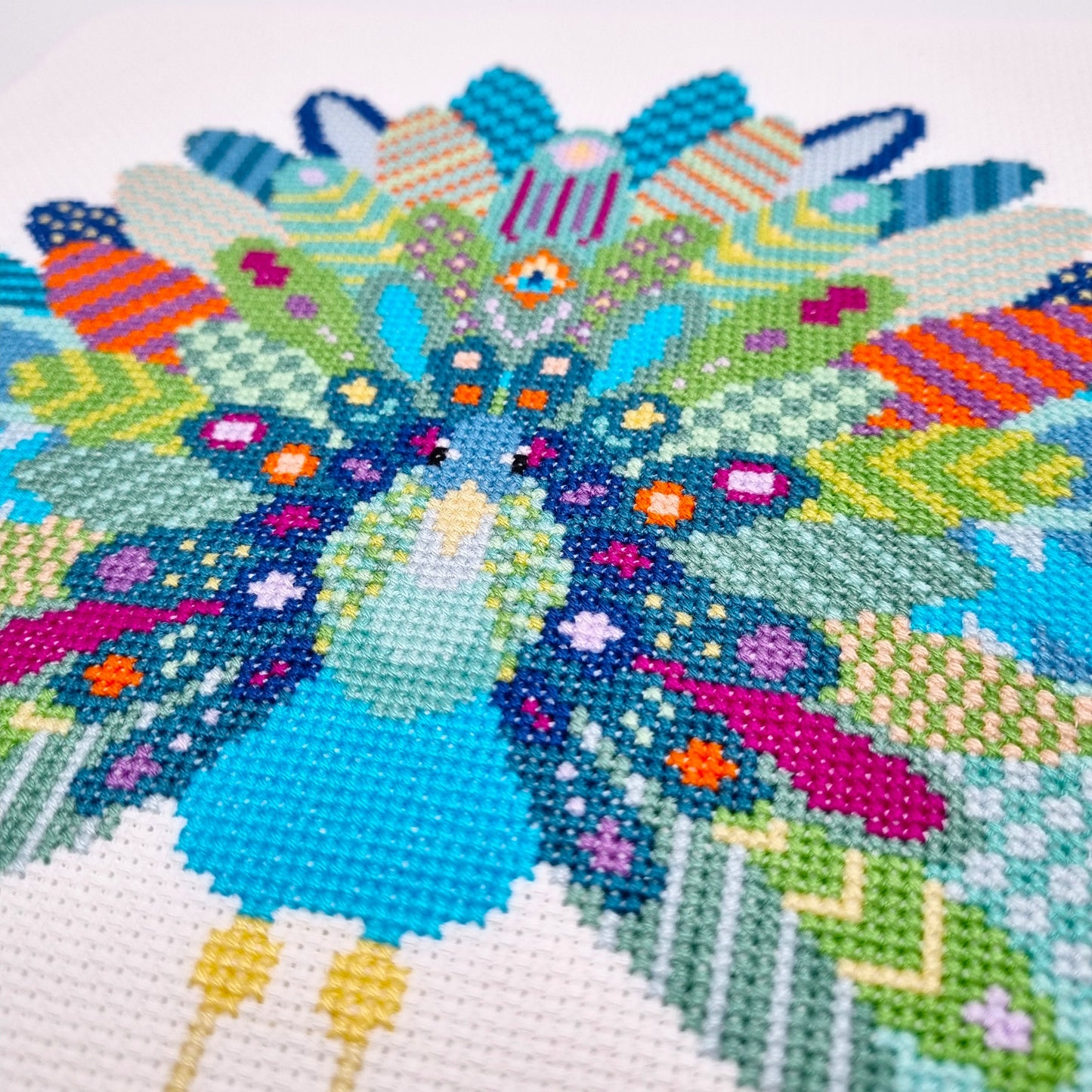 Mandala Peacock Cross Stitch Pattern