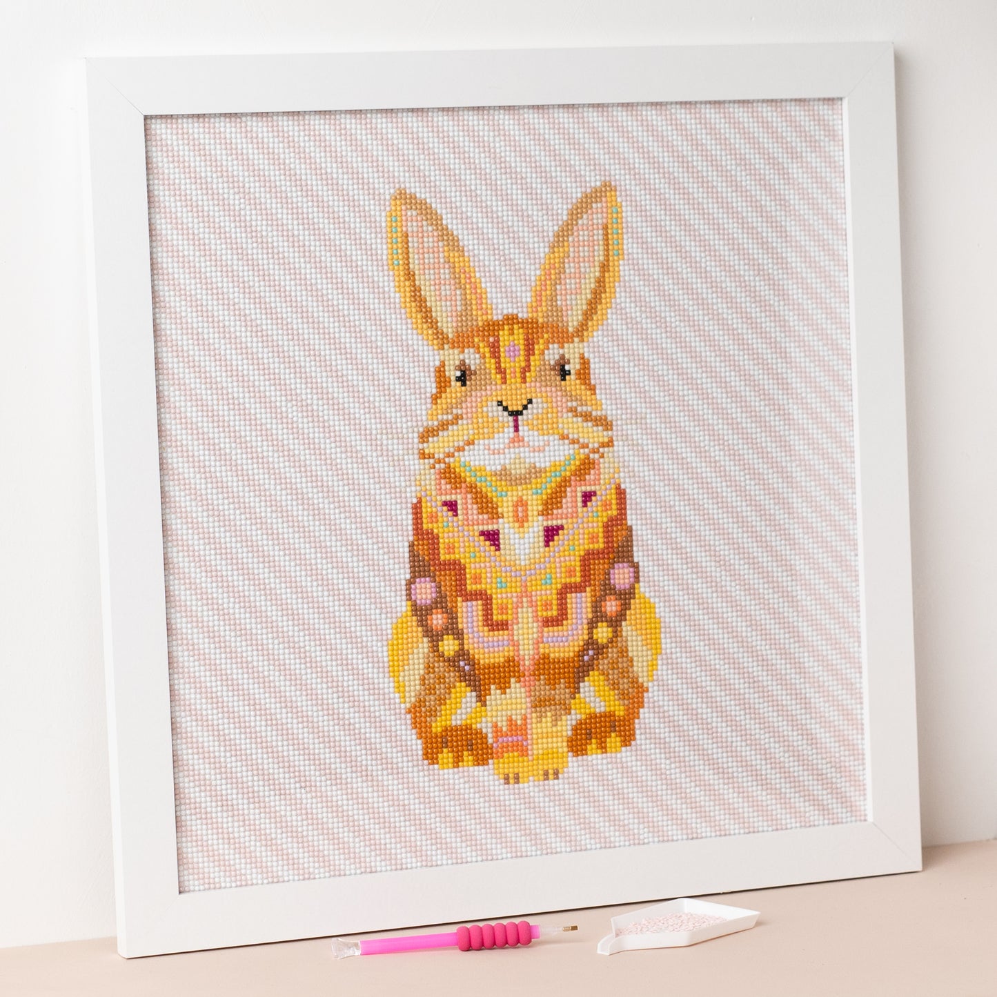 Mandala Rabbit Diamond Painting Kit