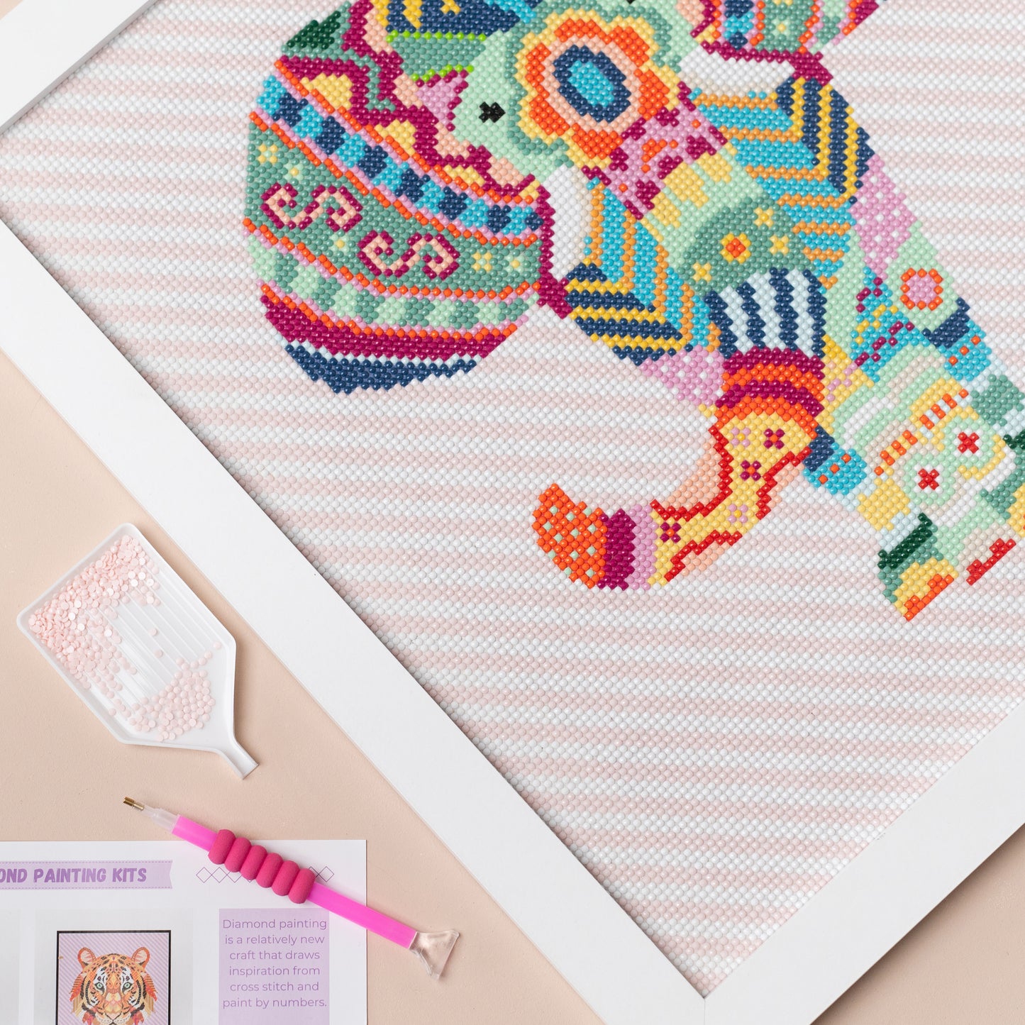 Mandala Elephant Diamond Painting Kit