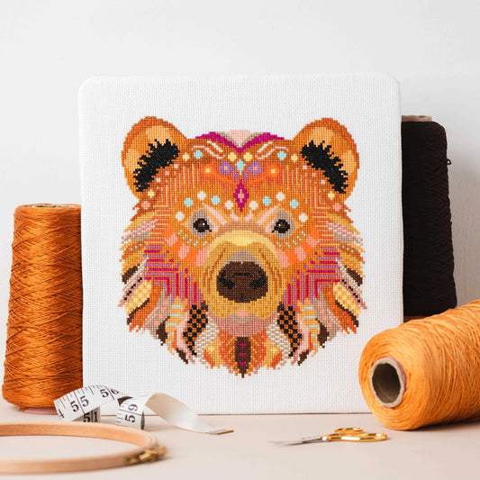 Mandala Bear Cross Stitch Pattern