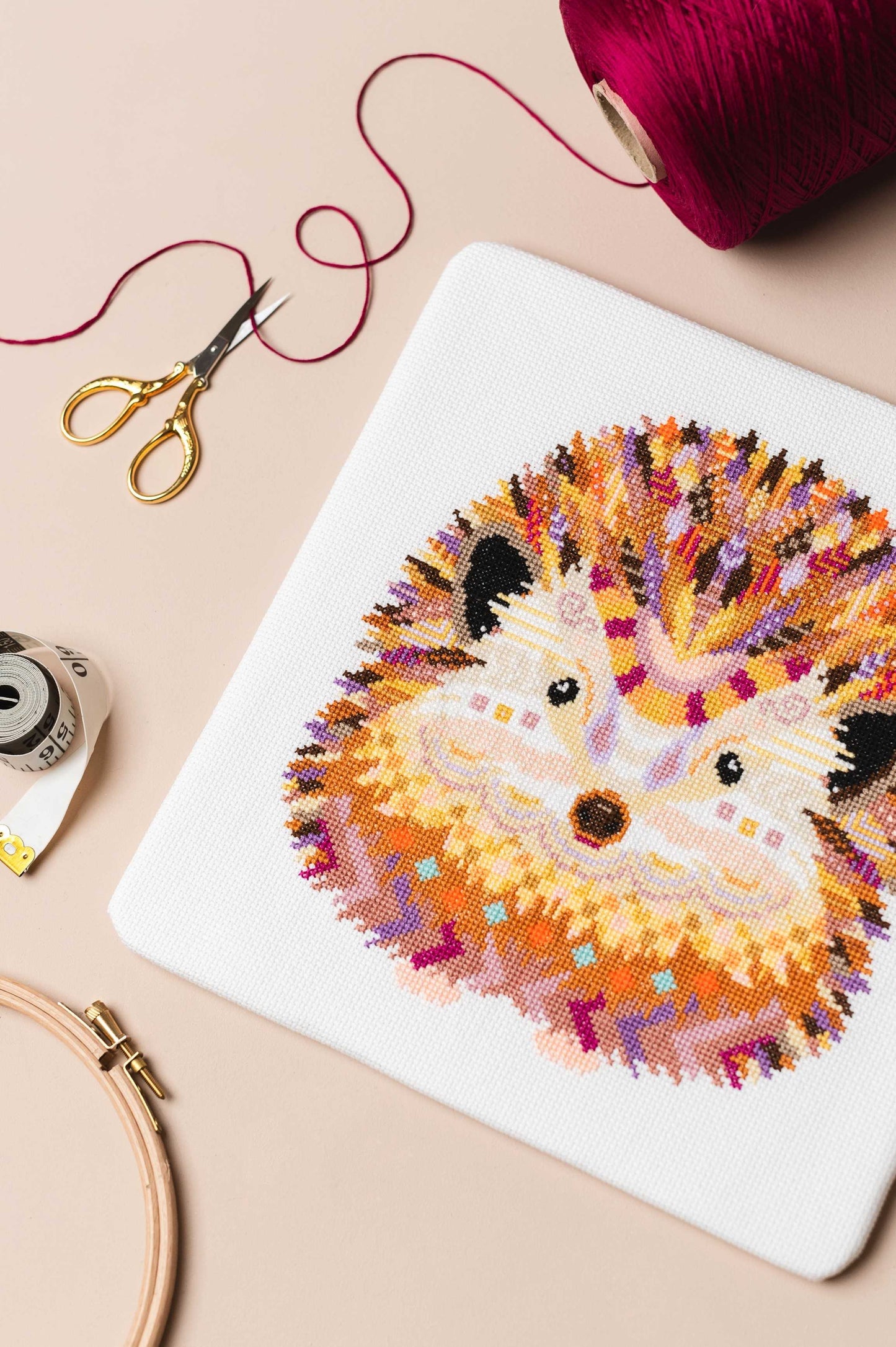 Mandala Hedgehog Cross Stitch Pattern