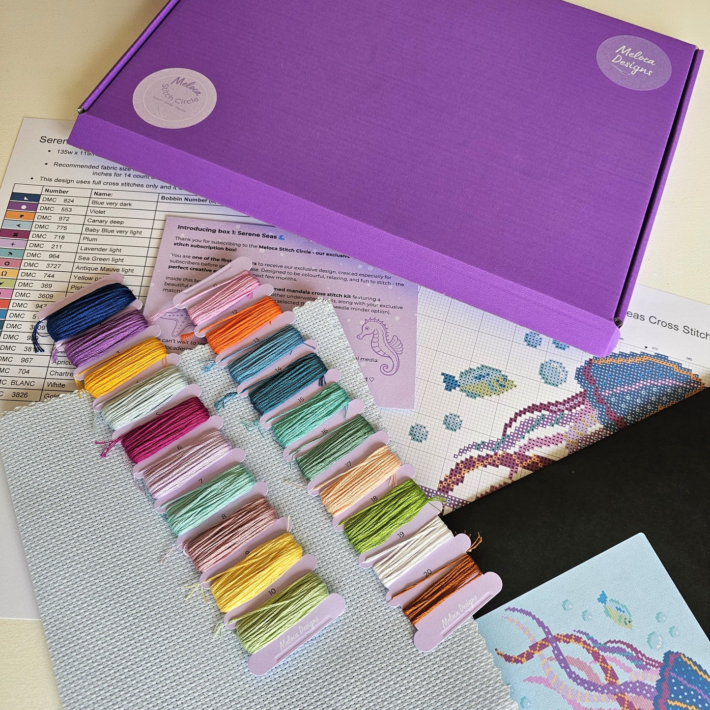 Farmyard Finds | Quarterly Cross Stitch Subscription | Meloca Stitch Circle