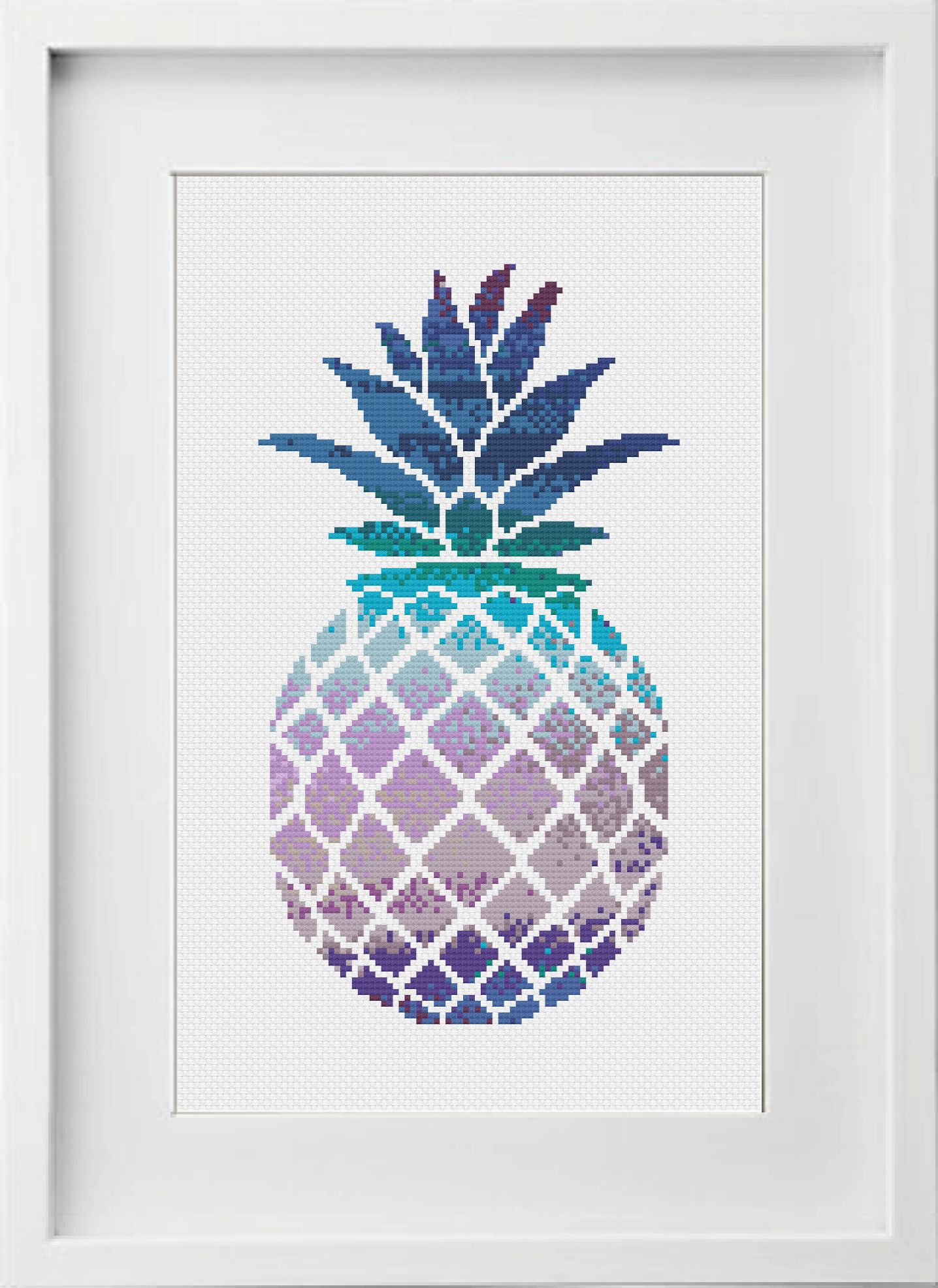 Watercolour Pineapple Cross Stitch Pattern