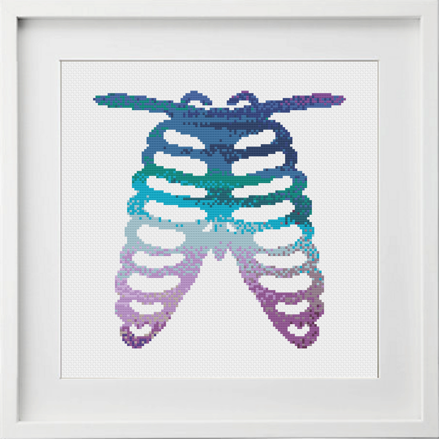 Watercolour Ribs Cross Stitch Pattern