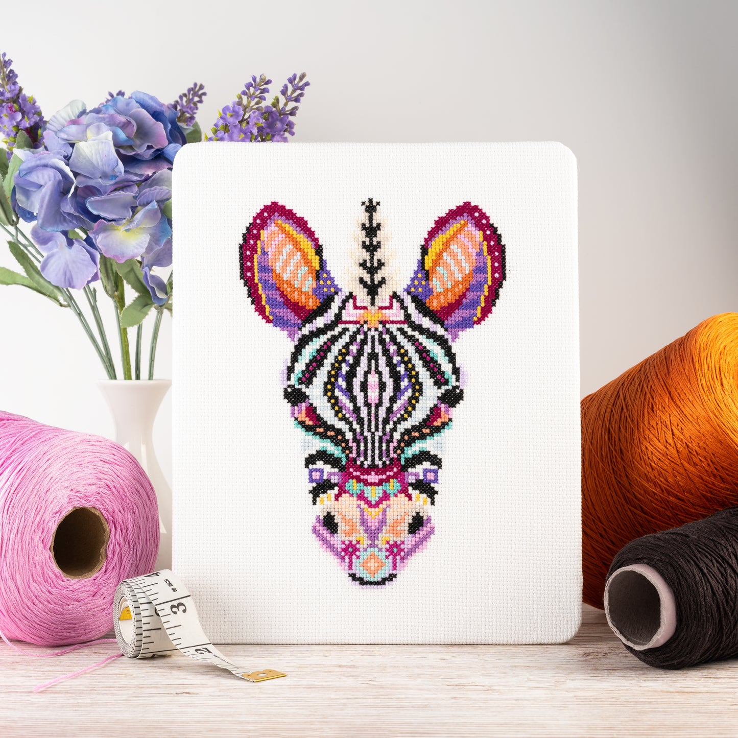 Mandala Zebra Cross Stitch Pattern