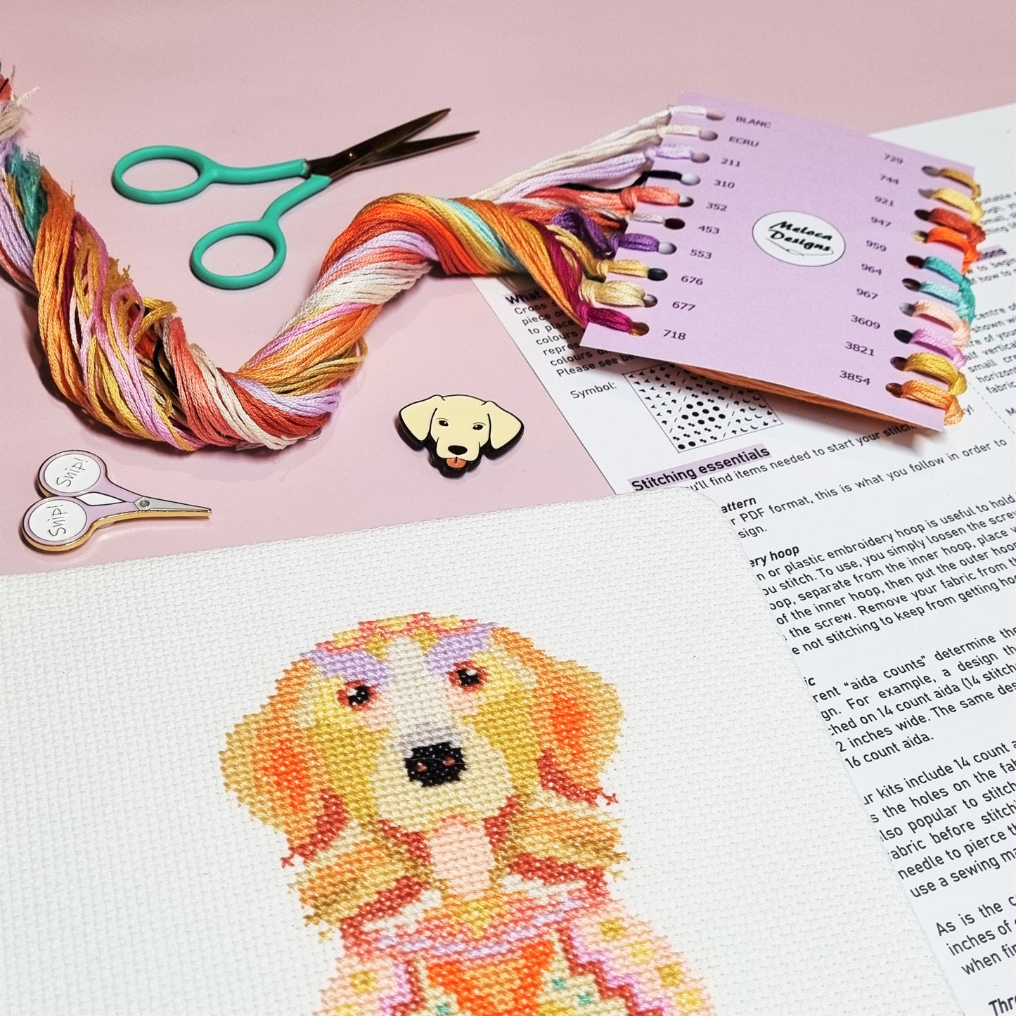 Mandala Dog Cross Stitch Pattern