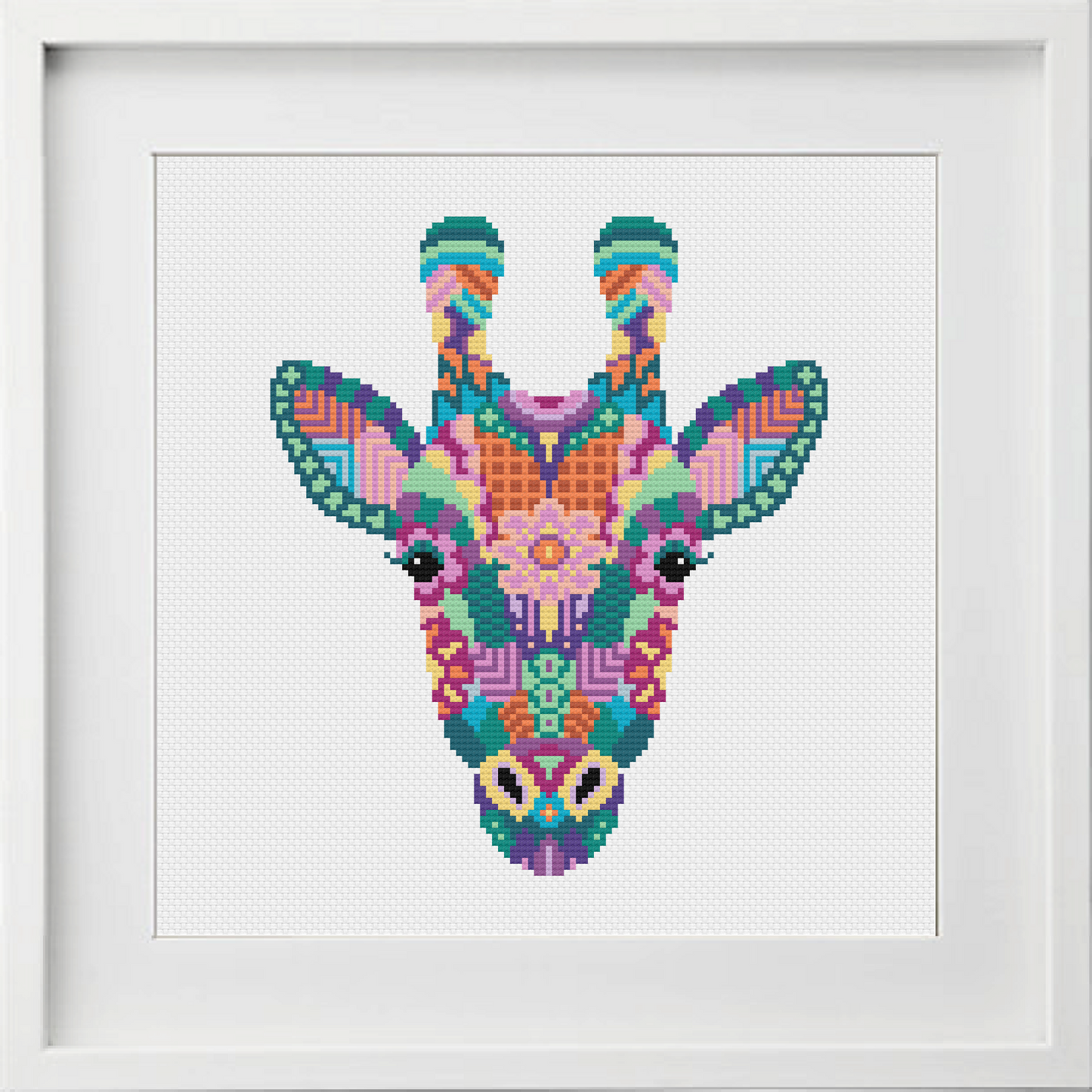Mandala Giraffe Cross Stitch Pattern