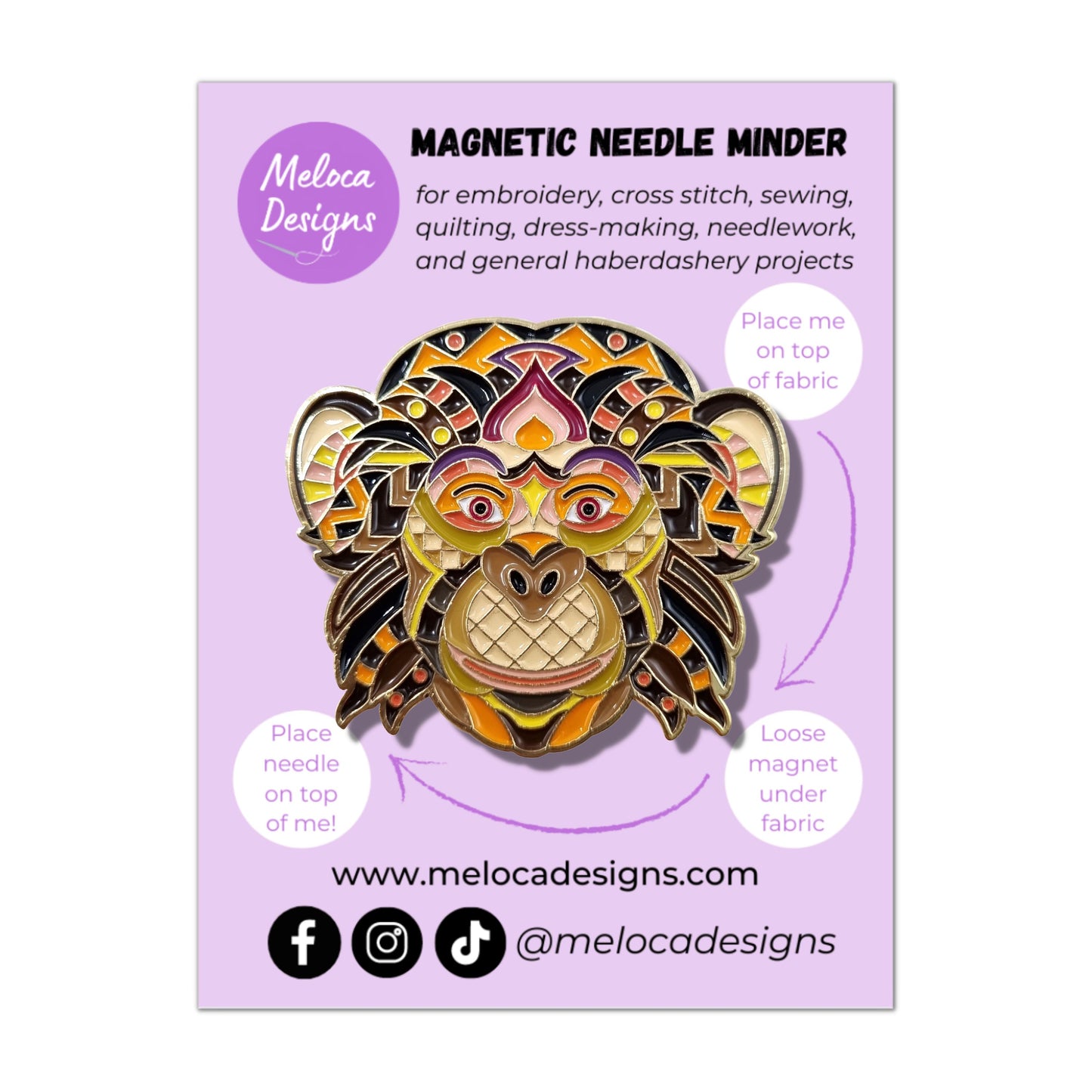 Mandala Monkey Needle Minder