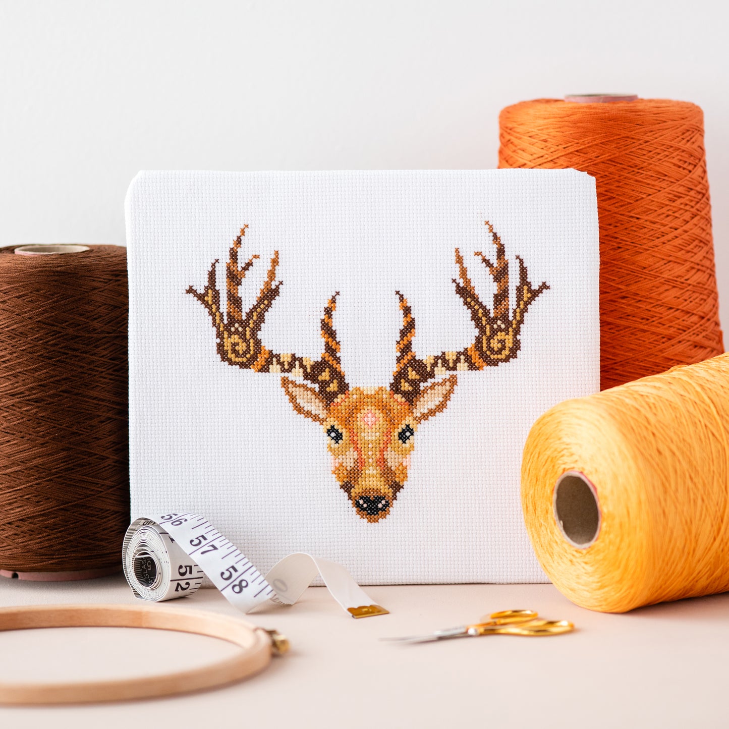 Mandala Reindeer Cross Stitch Pattern