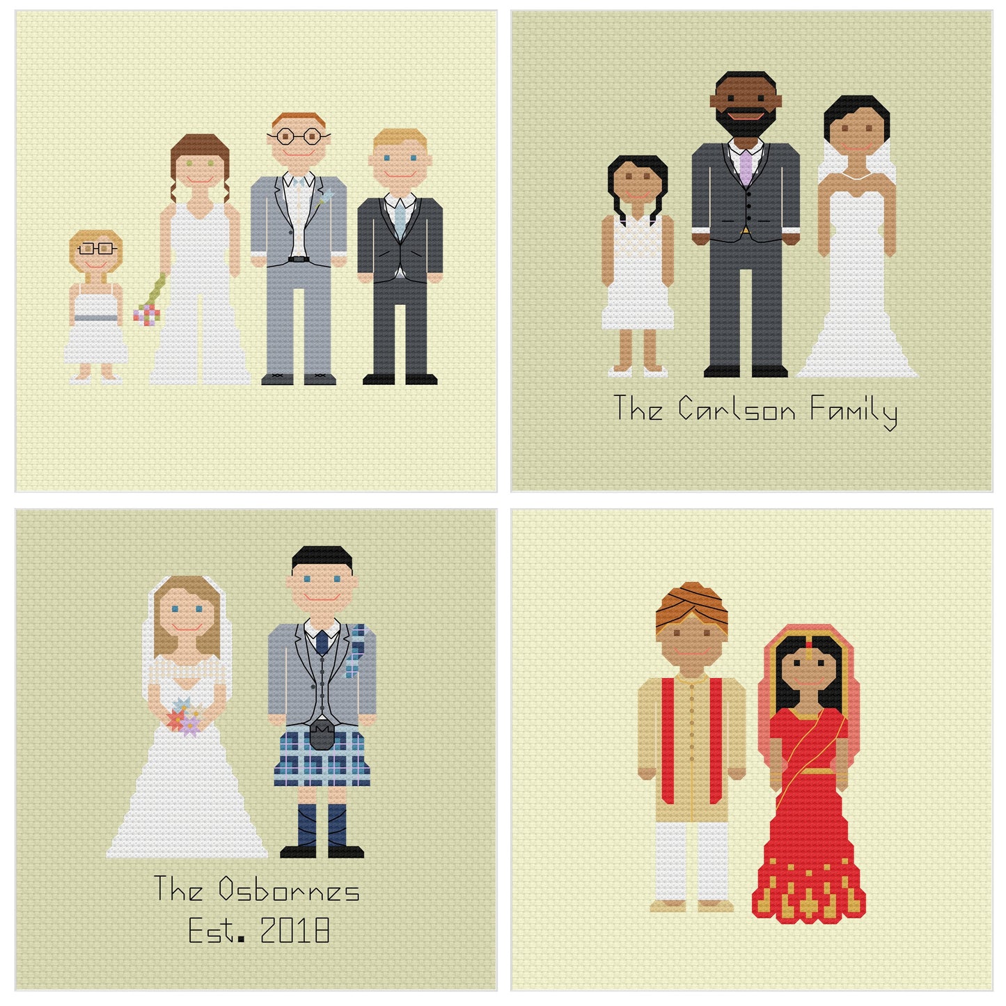 Melocharacters: The Wedding Edition Cross Stitch Pattern