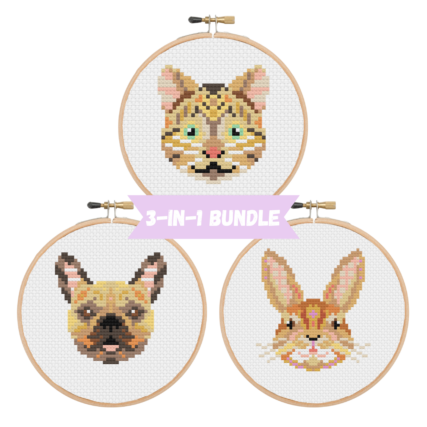 Mini Mandala Pet Animal Cross Stitch Kit