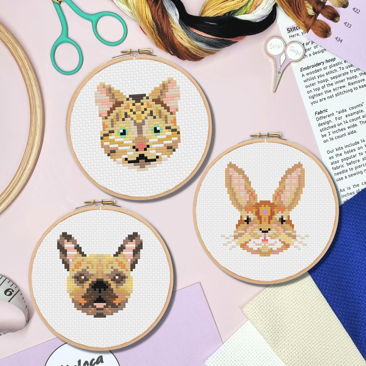 Mini Mandala Pet Animal Cross Stitch Kit