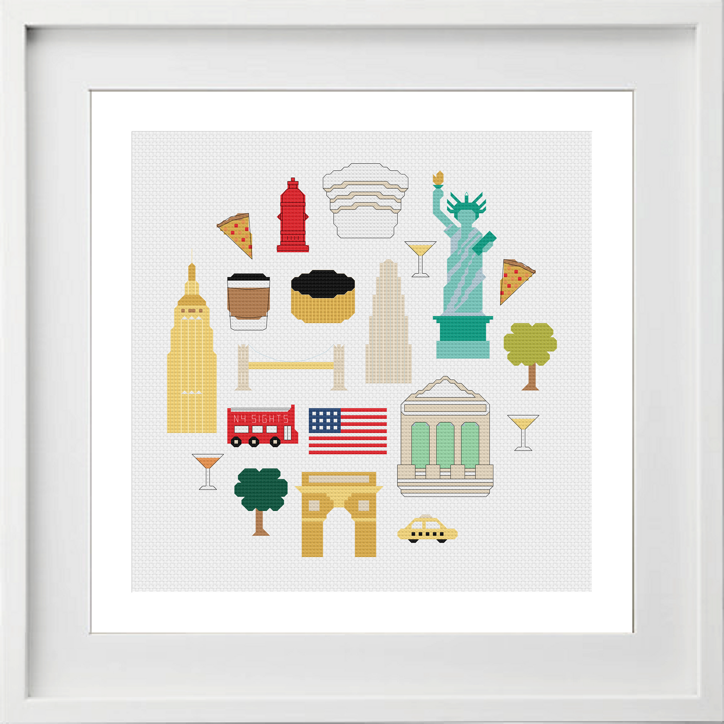 New York Sampler Cross Stitch Pattern