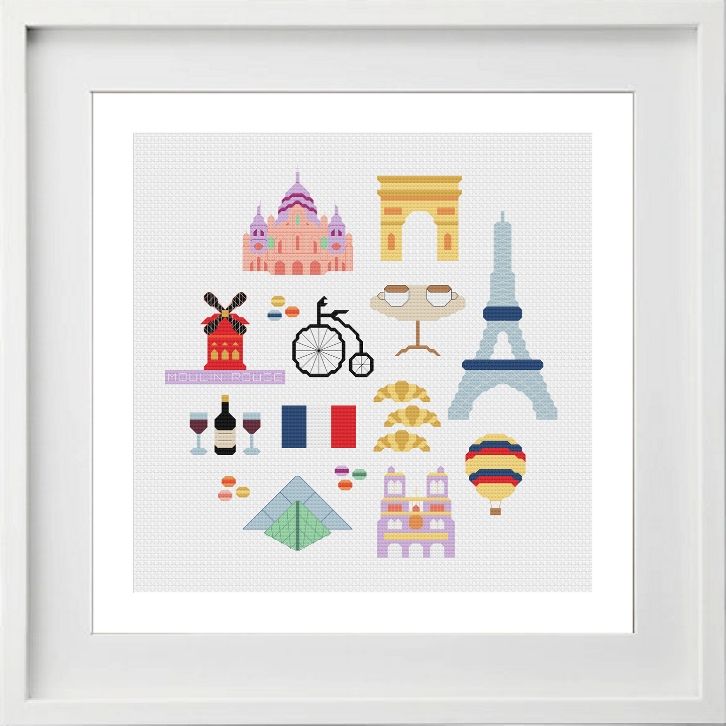 Paris Sampler Cross Stitch Pattern