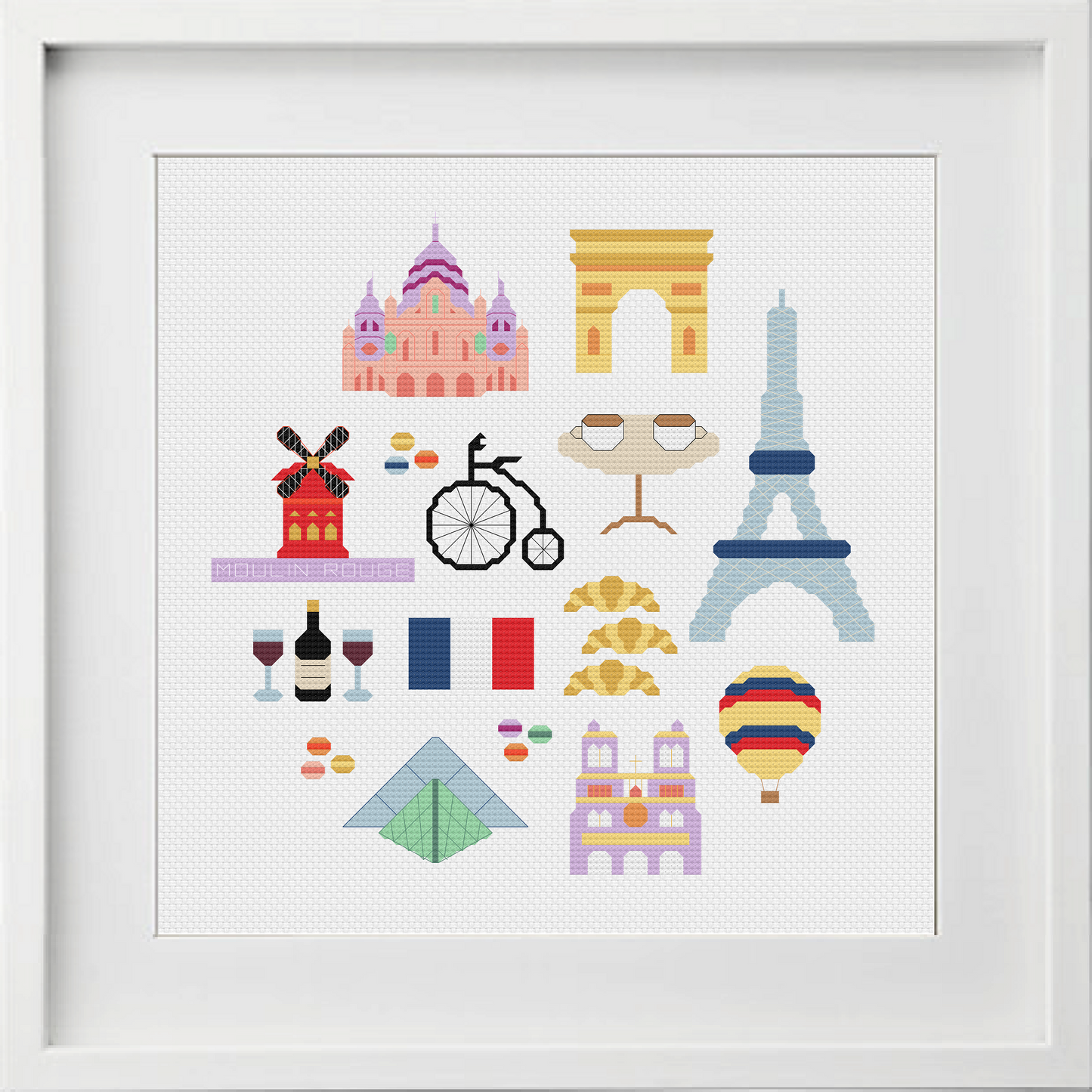 Paris Sampler Cross Stitch Pattern