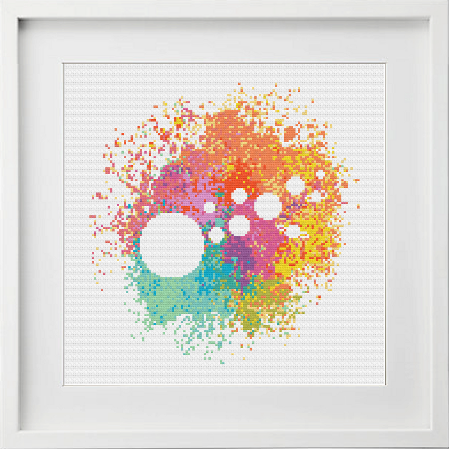 Watercolour Planets Cross Stitch Pattern