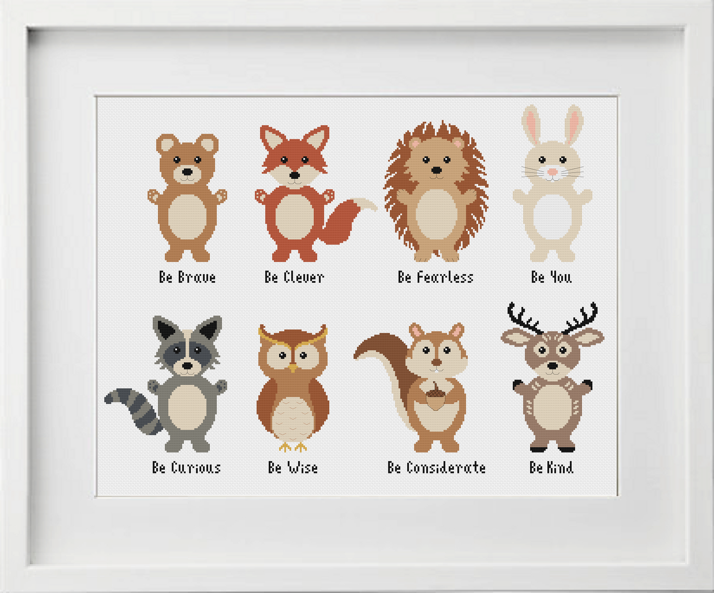 Woodland Animals Cross Stitch Pattern