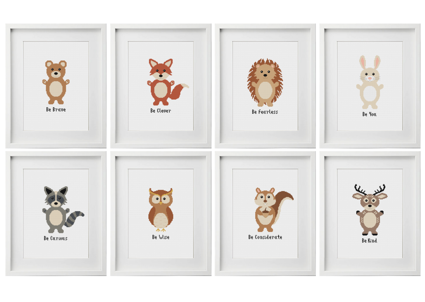 Woodland Animals Cross Stitch Pattern