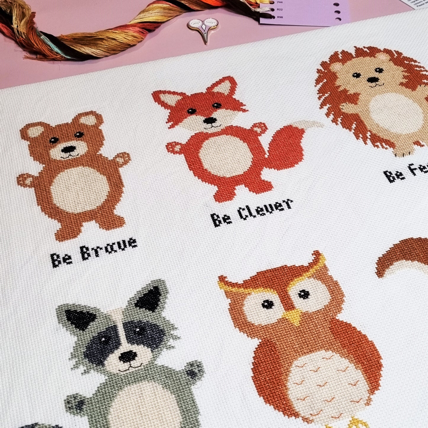 Woodland Animals Cross Stitch Pattern