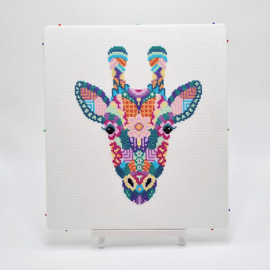 Our New Mandala Giraffe Cross Stitch Kit and Needle Minder