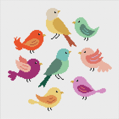 Bird Sampler Cross Stitch Pattern