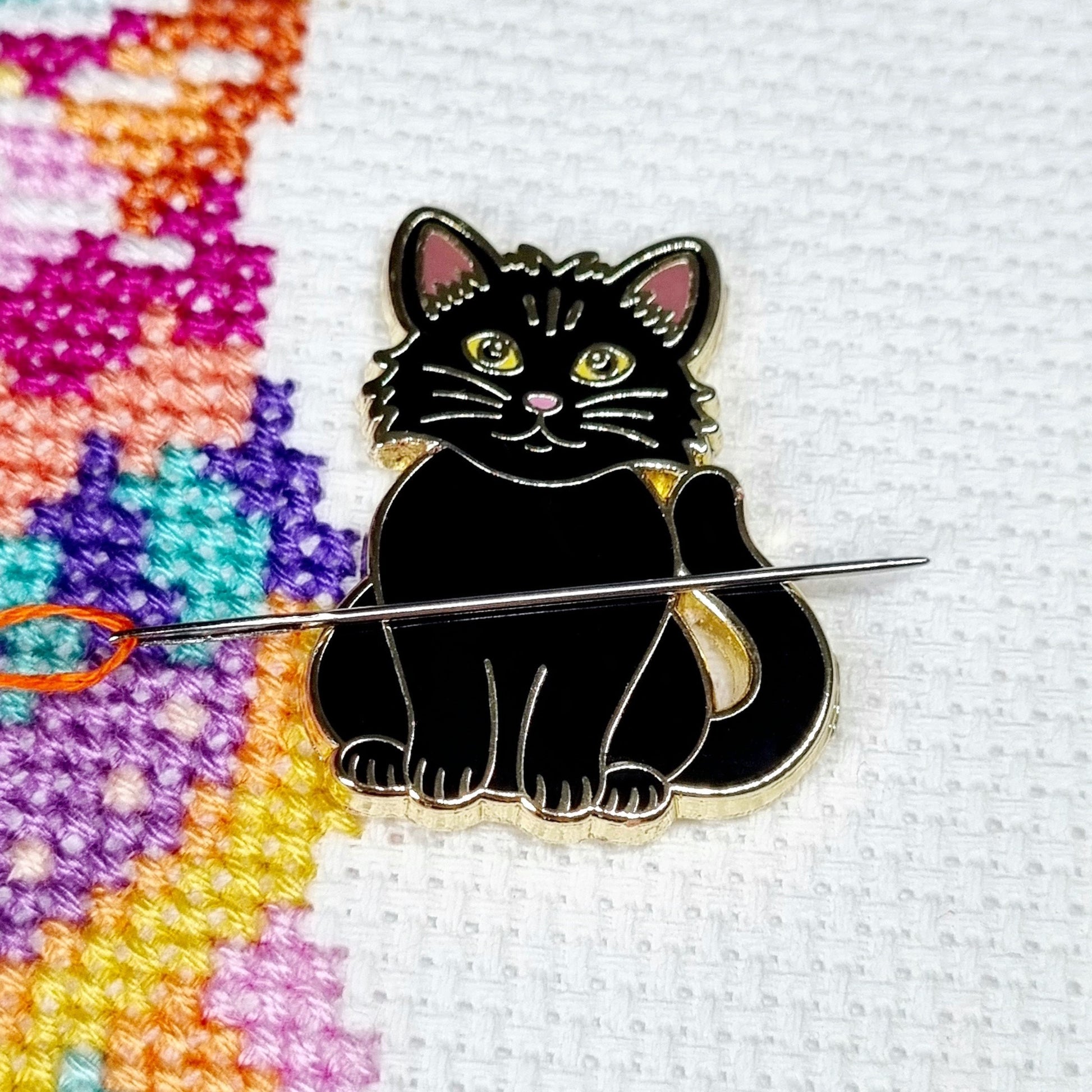 Black Cat Needle Minder – Meloca Designs