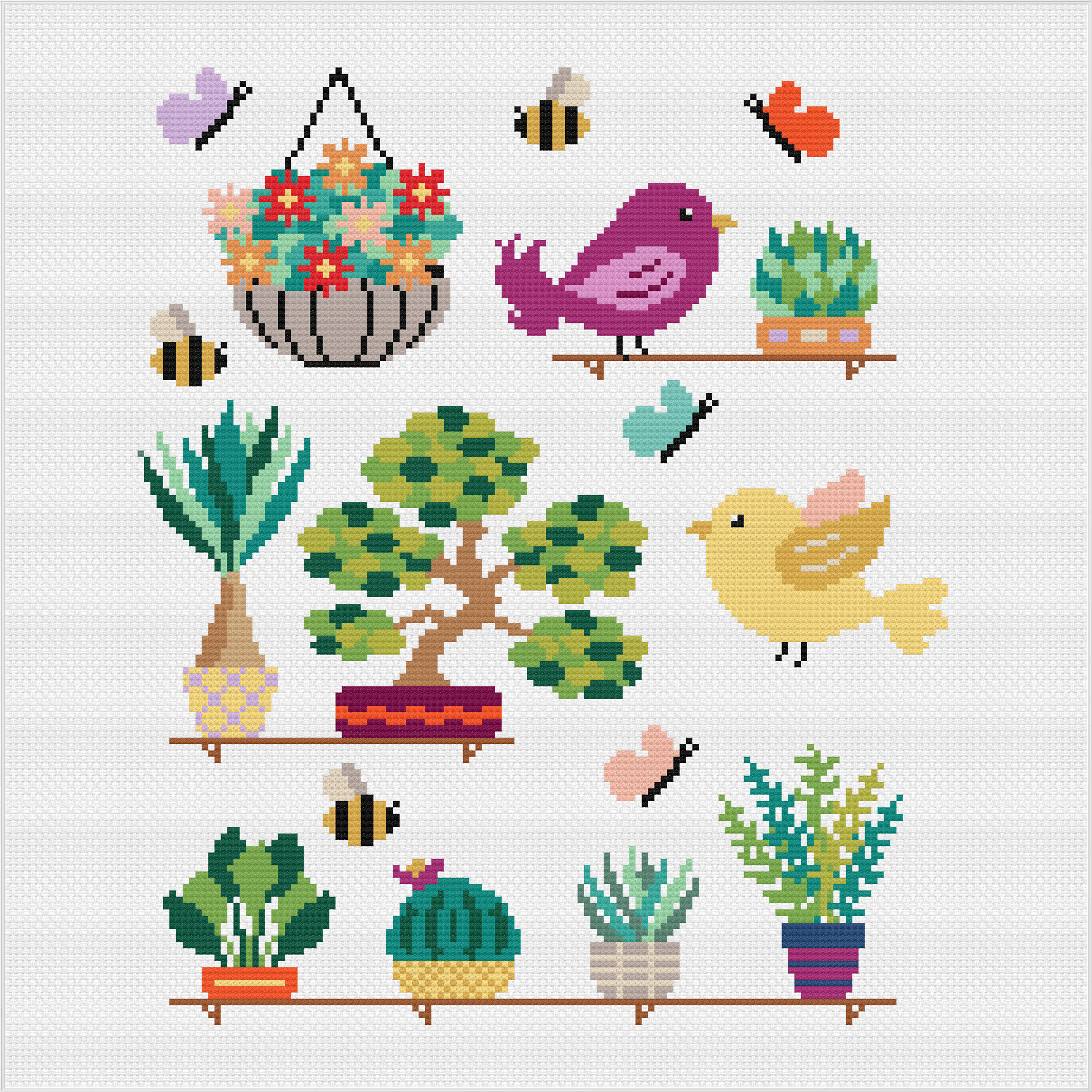 Cacti Cross Stitch Pattern