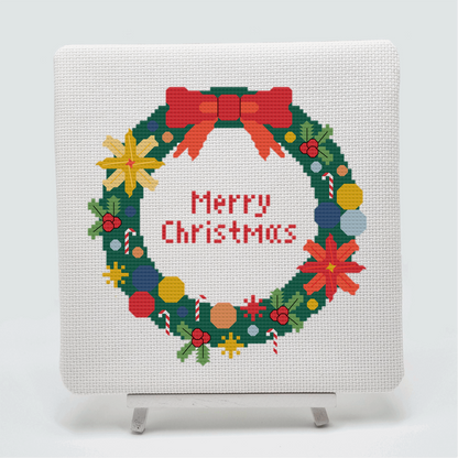 Christmas Wreath Cross Stitch Pattern