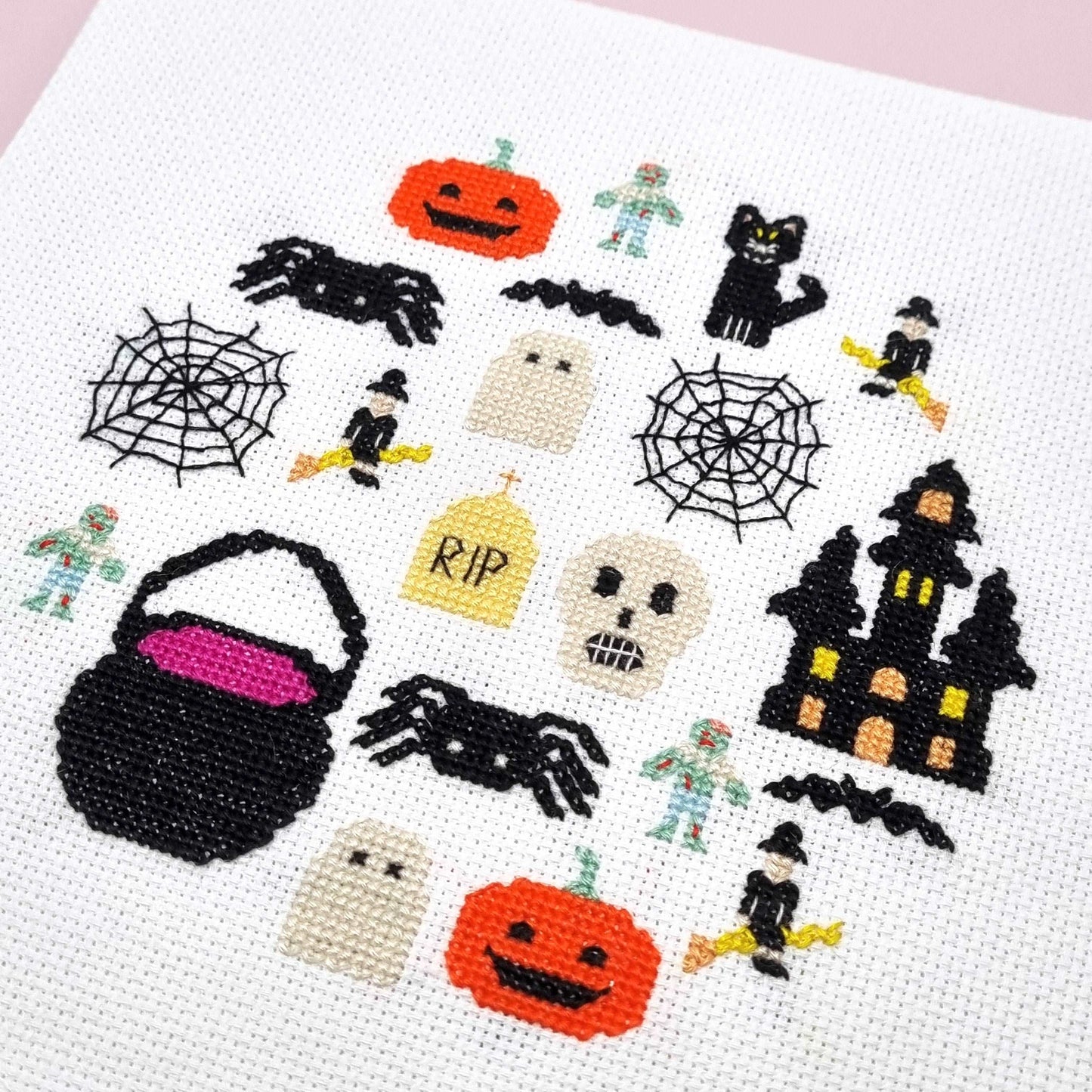 Halloween Sampler Cross Stitch Pattern