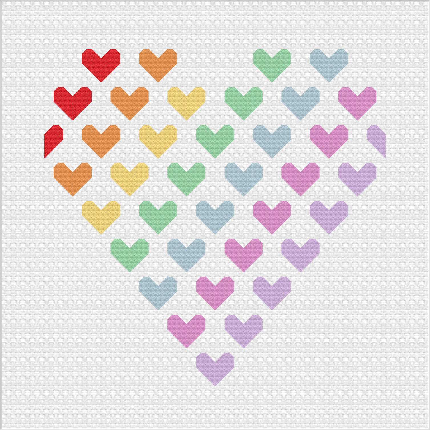 Heart of Hearts Cross Stitch Pattern