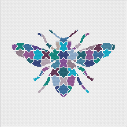 Jigsaw Bee Cross Stitch Pattern