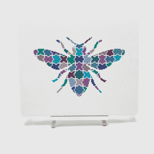 Jigsaw Bee Cross Stitch Pattern