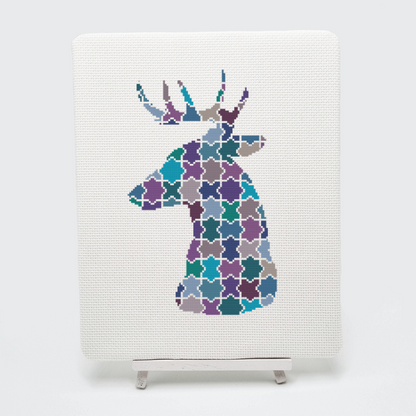Jigsaw Deer Cross Stitch Pattern