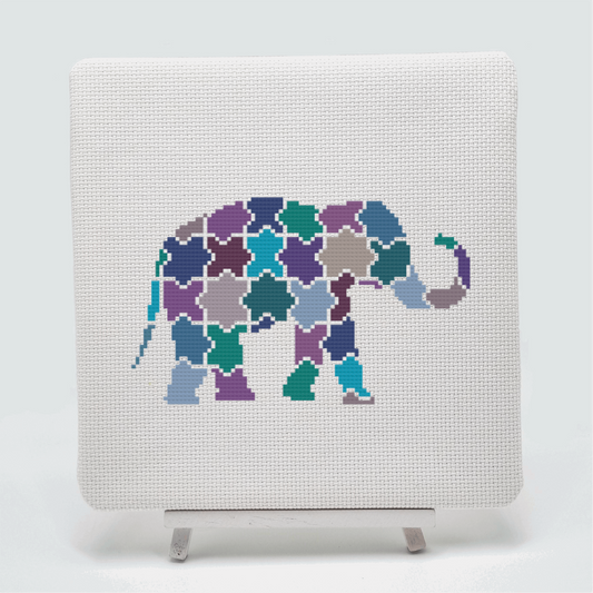 Jigsaw Elephant Cross Stitch Kit