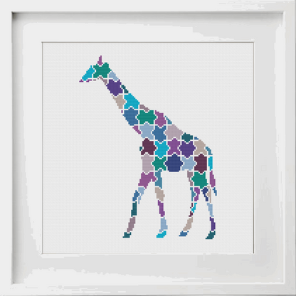 Jigsaw Giraffe Cross Stitch Pattern