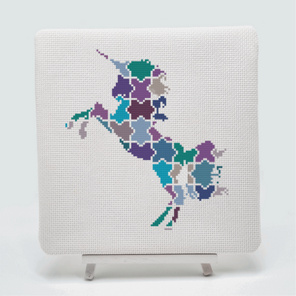 Jigsaw Unicorn Cross Stitch Pattern