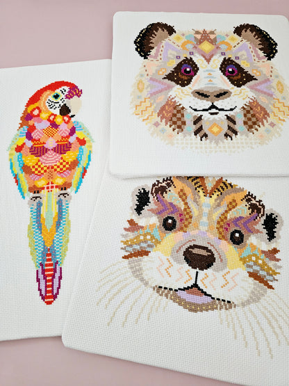 Mandala Otter Counted Cross Stitch Kit