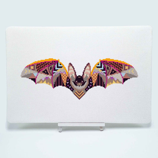 Mandala Bat Counted Cross Stitch Kit