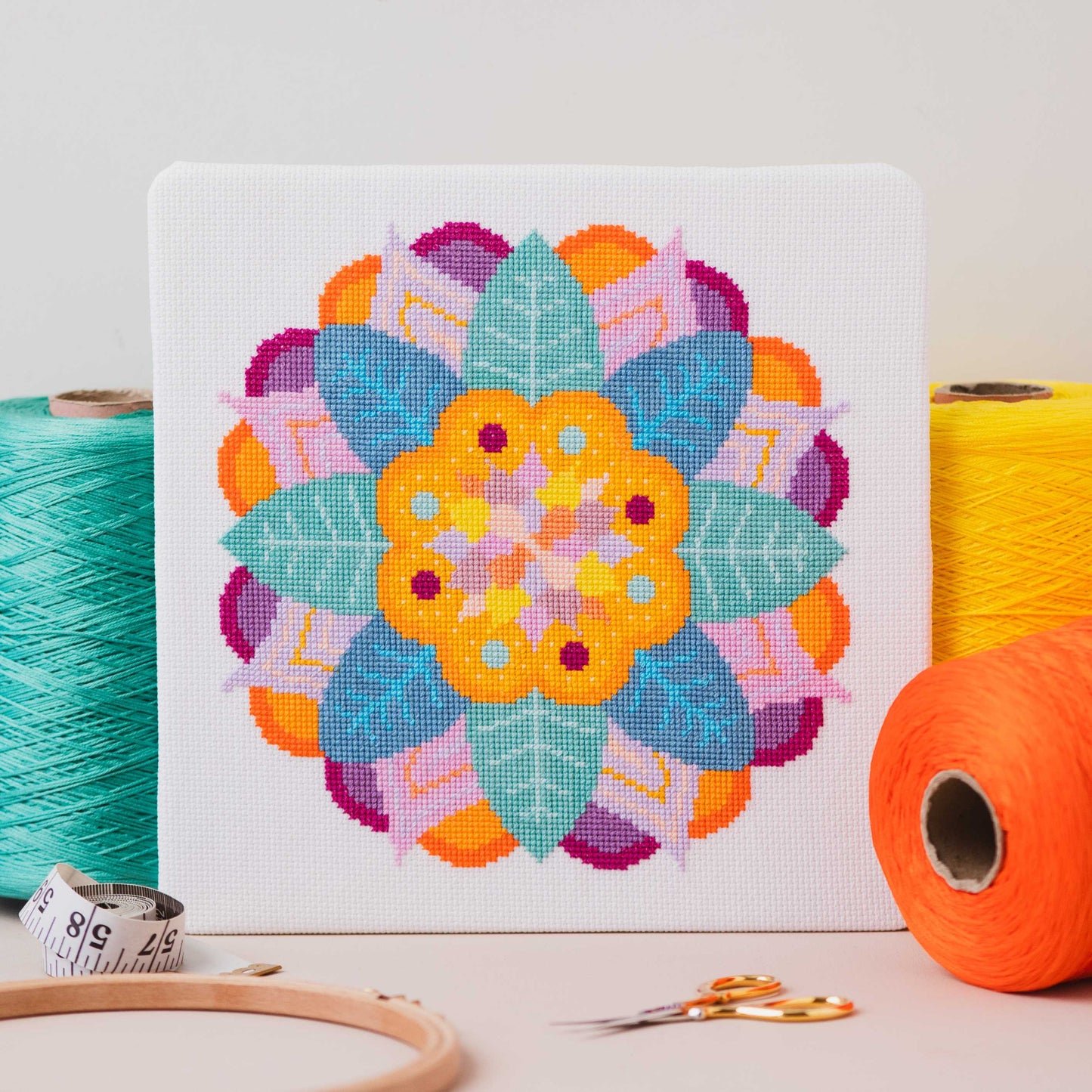 Mandala Flower Counted Cross Stitch Kit